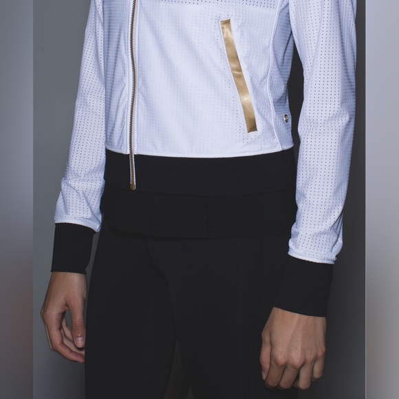 Lululemon women’s sweaty or not white golden black jacket size 4 - Picture 3 of 12